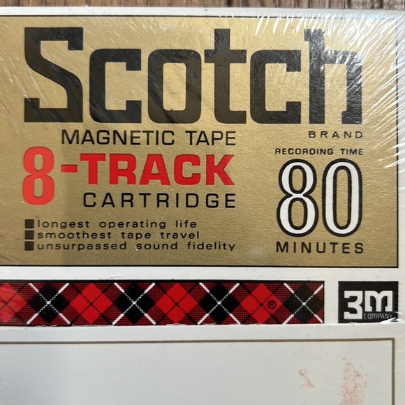 NEW SEALED SCOTCH MAGNETIC TAPE 8-Track Cartridge 80 Minutes Recording Time - Picture 2 of 16